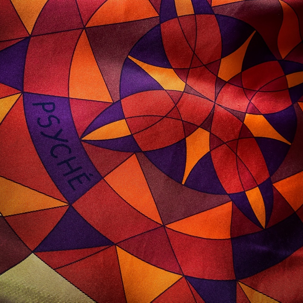 HERMÈS PSYCHE ORANGE SILK SCARF